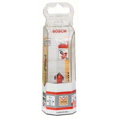 V-образная пазовая фреза Bosch 8 mm, D 12,7 mm, L 10 mm, G 44,5 mm, 90° 2608629369 2608629369