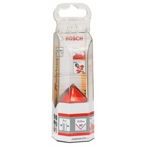 V-образная пазовая фреза Bosch 8 mm, D 31,8 mm, L 19 mm, G 51 mm, 90° 2608629370 2608629370