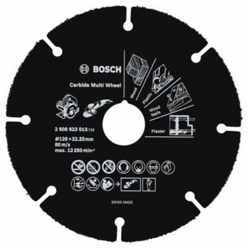 Твердосплавный отрезной круг Multi Wheel 125 mm; 1 mm; 22.23 mm 2608623013