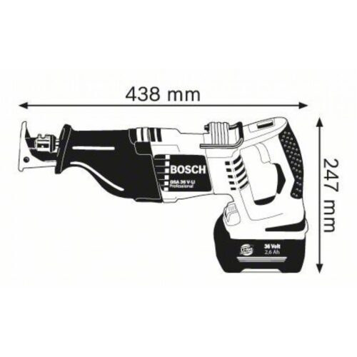 Аккумуляторная ножовка Bosch GSA 36 V-LI 0601645R02 0601645R02