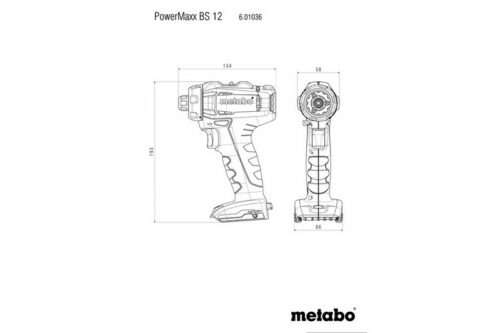 Metabo PowerMaxx BS 12 Аккумуляторная дрель-шуруповерт (601036890) 601036890