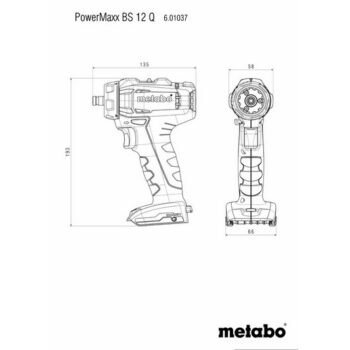Metabo PowerMaxx BS 12 Q Аккумуляторная дрель-шуруповерт (601037890) 601037890