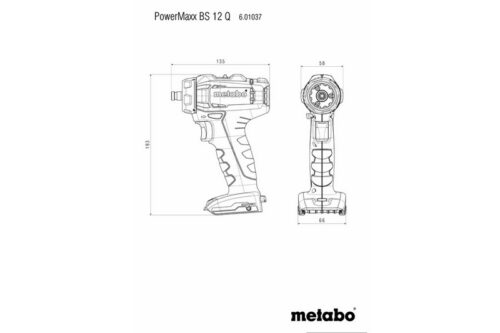 Metabo PowerMaxx BS 12 Q Аккумуляторная дрель-шуруповерт (601037890) 601037890