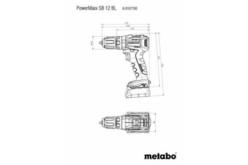 Metabo PowerMaxx SB 12 BL Аккумуляторные ударные дрели (601077890) 601077890