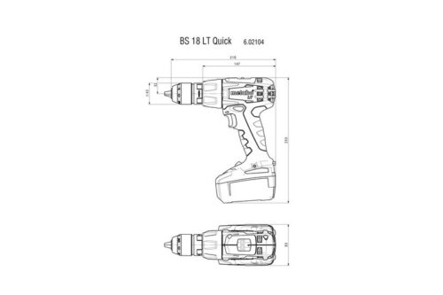 Metabo BS 18 LT Quick Аккумуляторная дрель-шуруповерт (602104840) 602104840