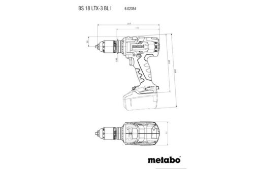 Metabo BS 18 LTX-3 BL I Аккумуляторная дрель-шуруповерт (602354890) 602354890