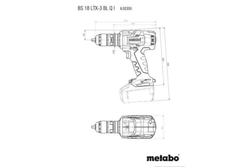 Metabo BS 18 LTX-3 BL Q I Аккумуляторная дрель-шуруповерт (602355890) 602355890